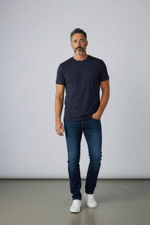 Navy Blue Regular Fit Classic Crew Neck T-Shirt