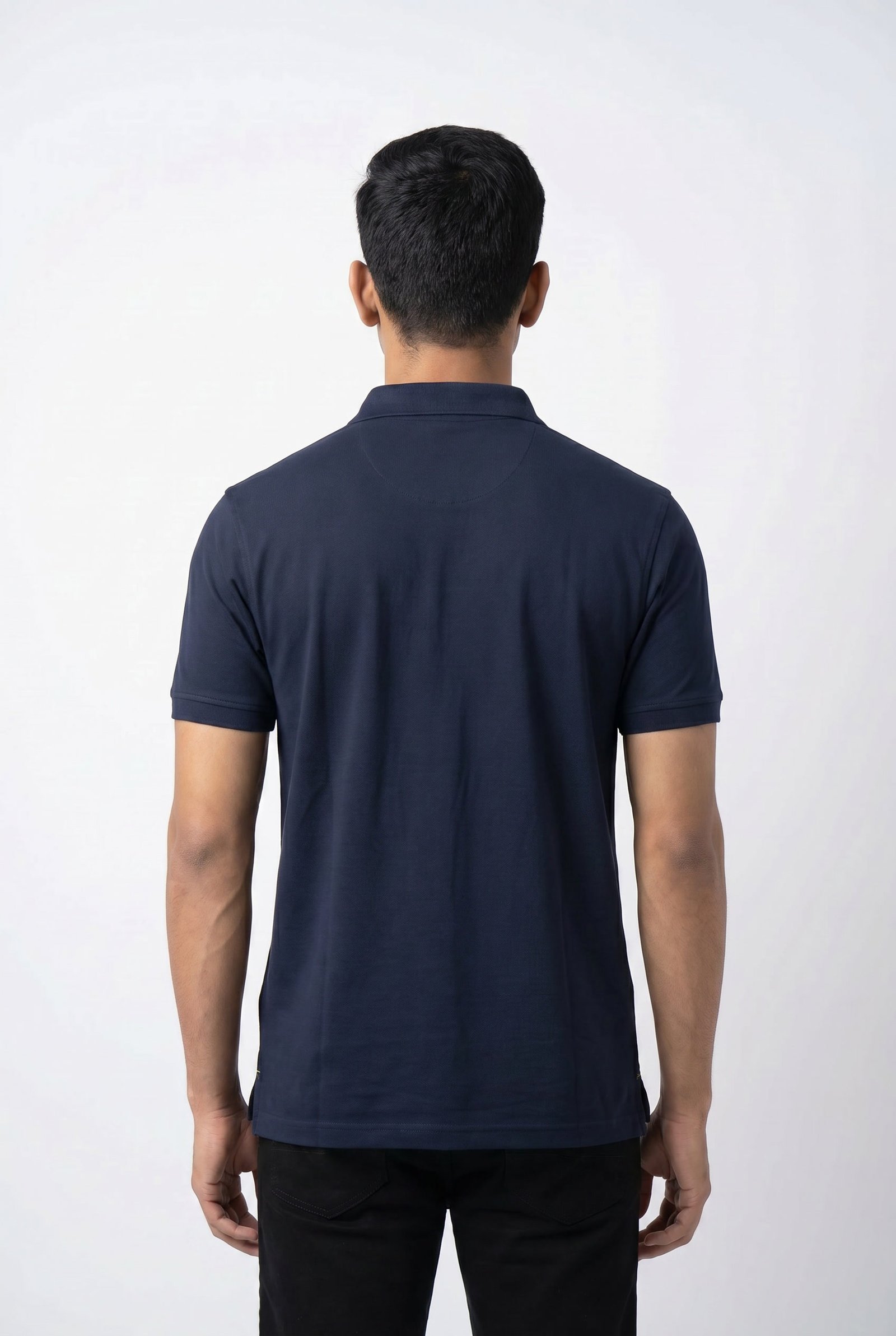 Navy Blue CottonSoft Performance Polo - Regular Fit - Image 4