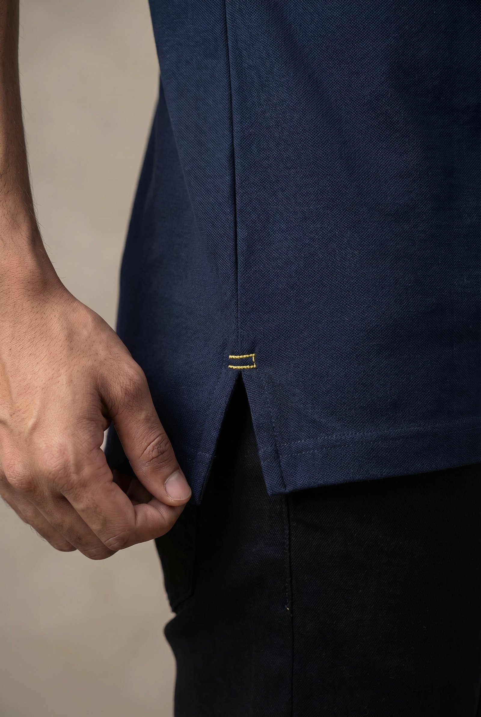 Navy Blue CottonSoft Performance Polo - Regular Fit - Image 5